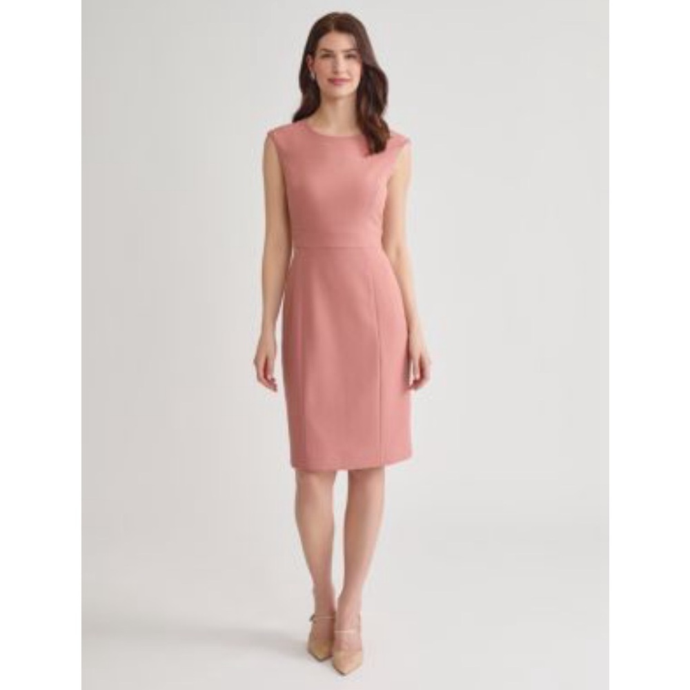 NWT Kasper stretch crepe banded waist sheath dress Sz 18